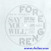 Foreigner, Say You Will, WEA, PS-1055