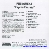 Phenomena, Psycho Fantasy, Marquee, MICP-10583/R