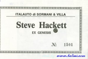 Steve Hackett, Varese, , 29-11-1980