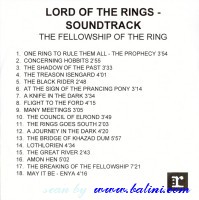 Various Artists, The Lord of the Rings, WEA, VALOTRUK